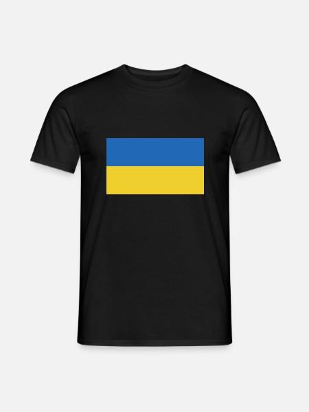 ukraine flag - Men's T-Shirt - black