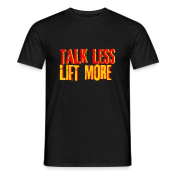 Parler moins soulever plus 6 - T-shirt homme - noir - Devant - AI Model Male 178 light (178cm)