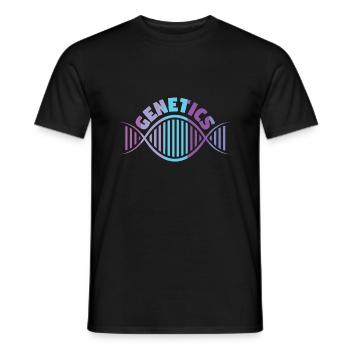 Genetics DNA String - Men's T-Shirt - black - Front - AI Model Male 178 light (178cm)