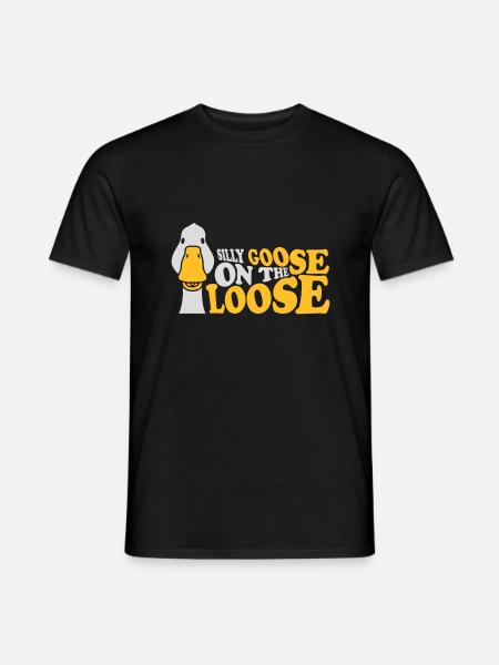 goose on the loose - Men's T-Shirt - black