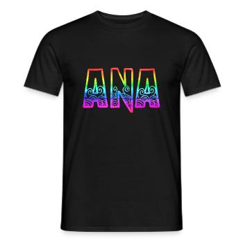 ana rs regenbogen - Männer T-Shirt - Schwarz - Vorne - AI Model Male 178 light (178cm)