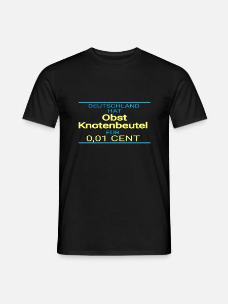 Plastiktüte - Tüten Spruch - Männer T-Shirt - Schwarz
