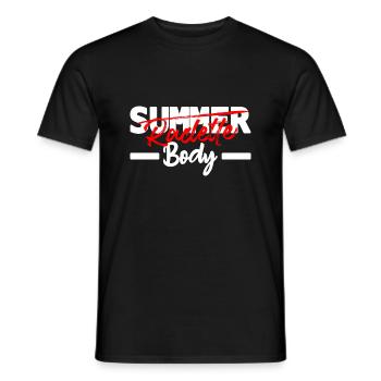 raclette body - humour - T-shirt homme - noir - Devant - AI Model Male 178 light (178cm)