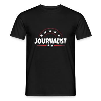 Journalist Beruf - Männer T-Shirt - Schwarz - Vorne - AI Model Male 178 light (178cm)