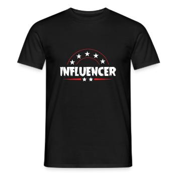 Influencer Beruf - Männer T-Shirt - Schwarz - Vorne - AI Model Male 178 light (178cm)
