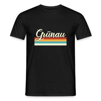 Grünau - Treptow - Köpenick - Berlin - Retro - Männer T-Shirt - Schwarz - Vorne - AI Model Male 178 light (178cm)