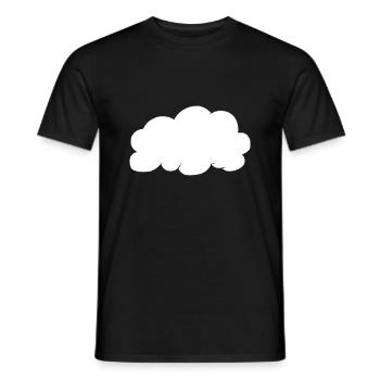 Weather Cloud Clouds Rain Sky Vector 17 - Men's T-Shirt - black - Front - AI Model Male 178 light (178cm)