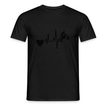 Moto Motocross Mobylette Cadeau Motocycliste - T-shirt homme - noir - Devant - AI Model Male 178 light (178cm)