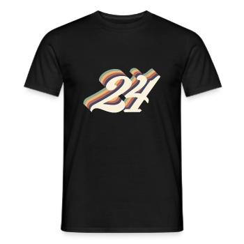 24ème anniversaire vintage - T-shirt homme - noir - Devant - AI Model Male 178 light (178cm)