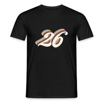 26th anniversary vintage - Men's T-Shirt - black - Front - AI Model Male 178 light (178cm)