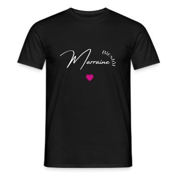 bientôt marraine - T-shirt homme - noir - Devant - AI Model Male 178 light (178cm)