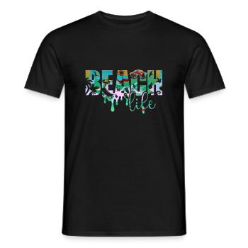 Dubrovnik croatie hrvatska zrce beach party exyu - T-shirt homme - noir - Devant - AI Model Male 178 light (178cm)