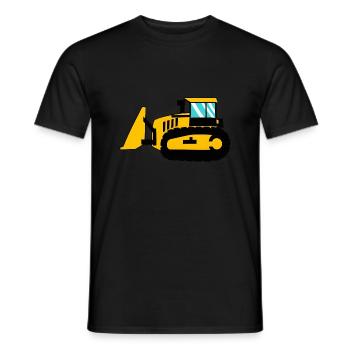 Grand tracteur à chenilles Caterpillar - T-shirt homme - noir - Devant - AI Model Male 178 light (178cm)