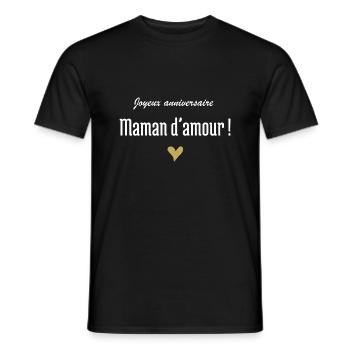 Alles Gute zum Geburtstag Liebe Mama - Männer T-Shirt - Schwarz - Vorne - AI Model Male 178 light (178cm)