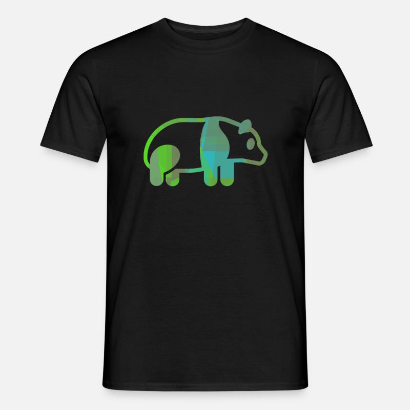 Panda - Männer T-Shirt - Schwarz
