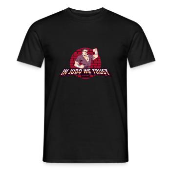 Im Judo vertrauen wir - Männer T-Shirt - Schwarz - Vorne - AI Model Male 178 light (178cm)