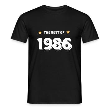 Best of 1986 - Men's T-Shirt - black - Front - AI Model Male 178 light (178cm)