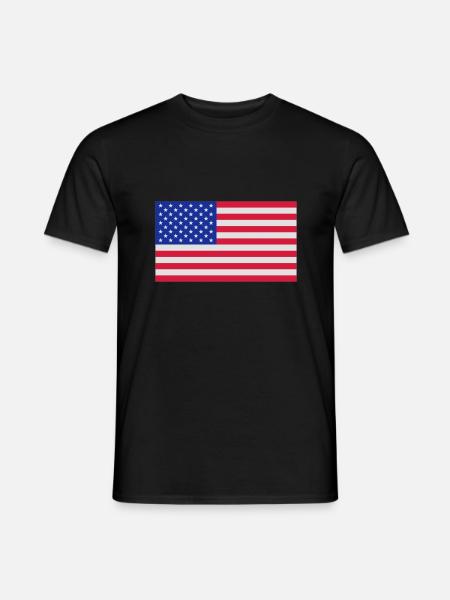 usa flag - Men's T-Shirt - black