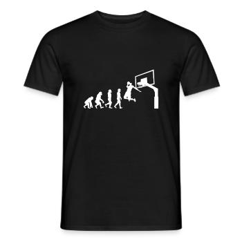 Evolution Basketball Basketballer shirt Gift - Men's T-Shirt - black - Front - AI Model Male 178 light (178cm)