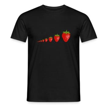 Erdbeeren - Männer T-Shirt - Schwarz - Vorne - AI Model Male 178 light (178cm)