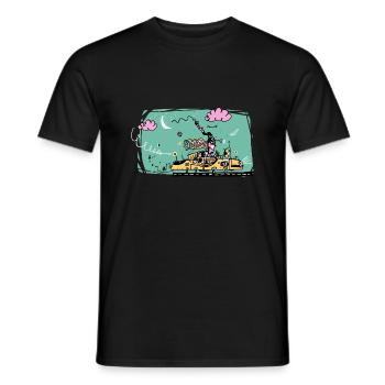 Schnelle Frau - Männer T-Shirt - Schwarz - Vorne - AI Model Male 178 light (178cm)