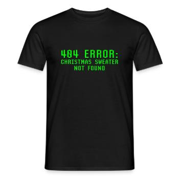 404 Fehler Weihnachtspullover nicht lustig hässlich gefunden - Männer T-Shirt - Schwarz - Vorne - AI Model Male 178 light (178cm)