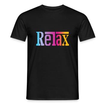 Relax - Men's T-Shirt - black - Front - AI Model Male 178 light (178cm)