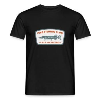 Cadeau rétro d'ange de club de pêche de brochet cool - T-shirt homme - noir - Devant - AI Model Male 178 light (178cm)