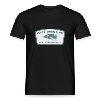 Cadeau rétro d'ange de club de pêche de brochet cool - T-shirt homme - noir - Devant - AI Model Male 178 light (178cm)