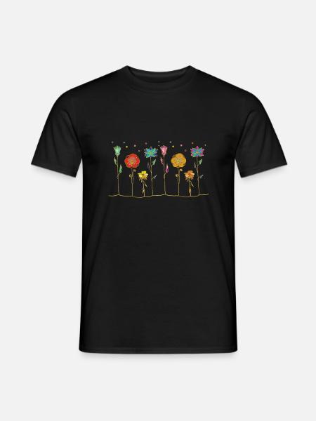 Flowers - Men's T-Shirt - black