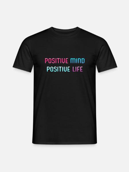POSITIF, VIE POSITIVE - T-shirt homme - noir