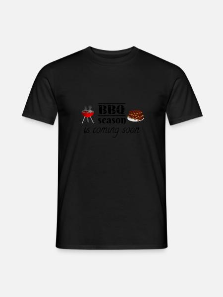 Die Grillsaison kommt bald. - Männer T-Shirt - Schwarz