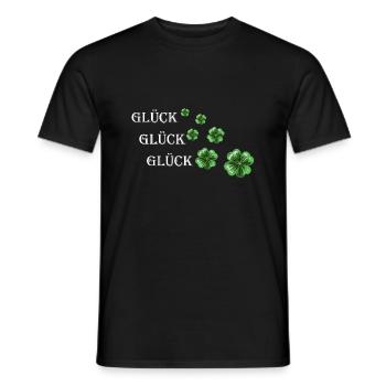 Glück - Männer T-Shirt - Schwarz - Vorne - AI Model Male 178 light (178cm)