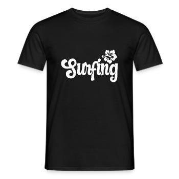 Surfing Surfergirl Surfen Wellenreiten Geschenk - Männer T-Shirt - Schwarz - Vorne - AI Model Male 178 light (178cm)