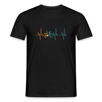 Vélo de route Heartbeat Bmx Vintage - T-shirt homme - noir - Devant - AI Model Male 178 light (178cm)