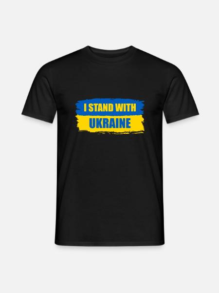 ABLE WITH UKRAINE/SUPPORT UKRAINE Erklärung - Männer T-Shirt - Schwarz