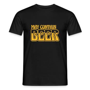 May Contain Beer Logo - Männer T-Shirt - Schwarz - Vorne - AI Model Male 178 light (178cm)