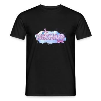 Ocean Sublimation - Men's T-Shirt - black - Front - AI Model Male 178 light (178cm)