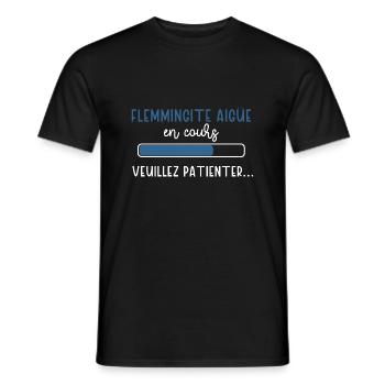 Flemmingite aigüe en cours cadeau humour homme - T-shirt homme - noir - Devant - AI Model Male 178 light (178cm)