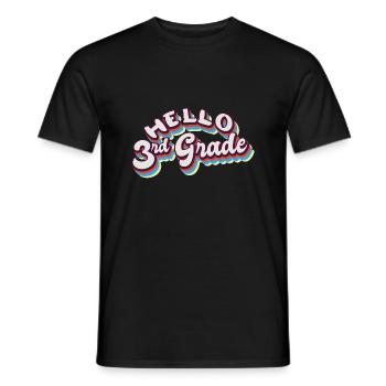 Hallo 3. Klasse Hallo 3. Klasse Geschenk Inspirati - Männer T-Shirt - Schwarz - Vorne - AI Model Male 178 light (178cm)