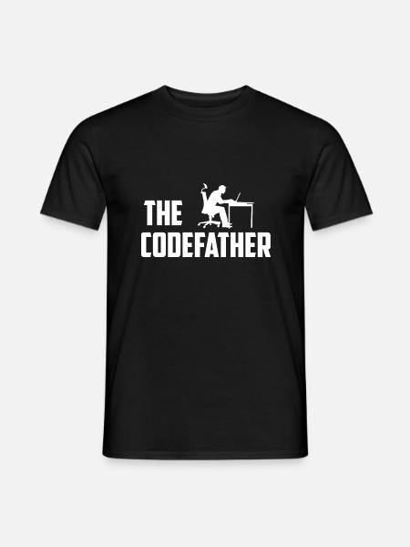 The Codefather Programmer Coder Developer Software - Männer T-Shirt - Schwarz