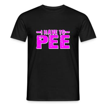 I Have To Pee 18 - Männer T-Shirt - Schwarz - Vorne - AI Model Male 178 light (178cm)