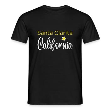 Santa Clarita California - T-shirt homme - noir - Devant - AI Model Male 178 light (178cm)