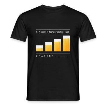 Bierparameter List Loading - Männer T-Shirt - Schwarz - Vorne - AI Model Male 178 light (178cm)