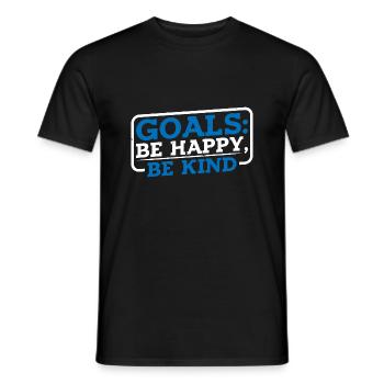 Goals Be Happy, Be Child 10 - Men's T-Shirt - black - Front - AI Model Male 178 light (178cm)
