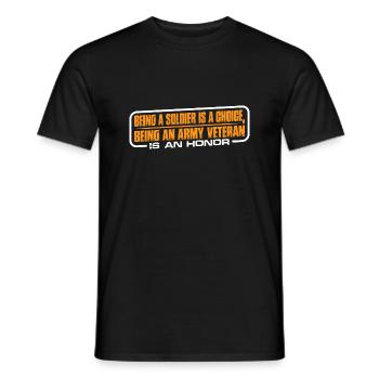 Being a soldier is a choice 4 - Men's T-Shirt - black - Front - AI Model Male 178 light (178cm)