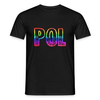 Pol RS Arc-en-ciel - T-shirt homme - noir - Devant - AI Model Male 178 light (178cm)