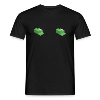 Geldschein auf Brust - Männer T-Shirt - Schwarz - Vorne - AI Model Male 178 light (178cm)