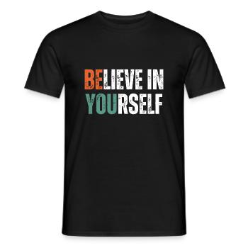 Croyez en vous Soyez vous Vintage Inspirant - T-shirt homme - noir - Devant - AI Model Male 178 light (178cm)