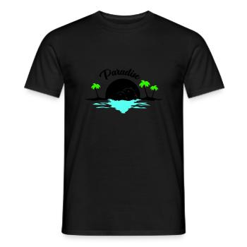 Sunset Dolphins - Men's T-Shirt - black - Front - AI Model Male 178 light (178cm)